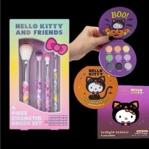 Hello Kitty Makeup Brush Set & Surprise Sanrio Eyeshadow Palette